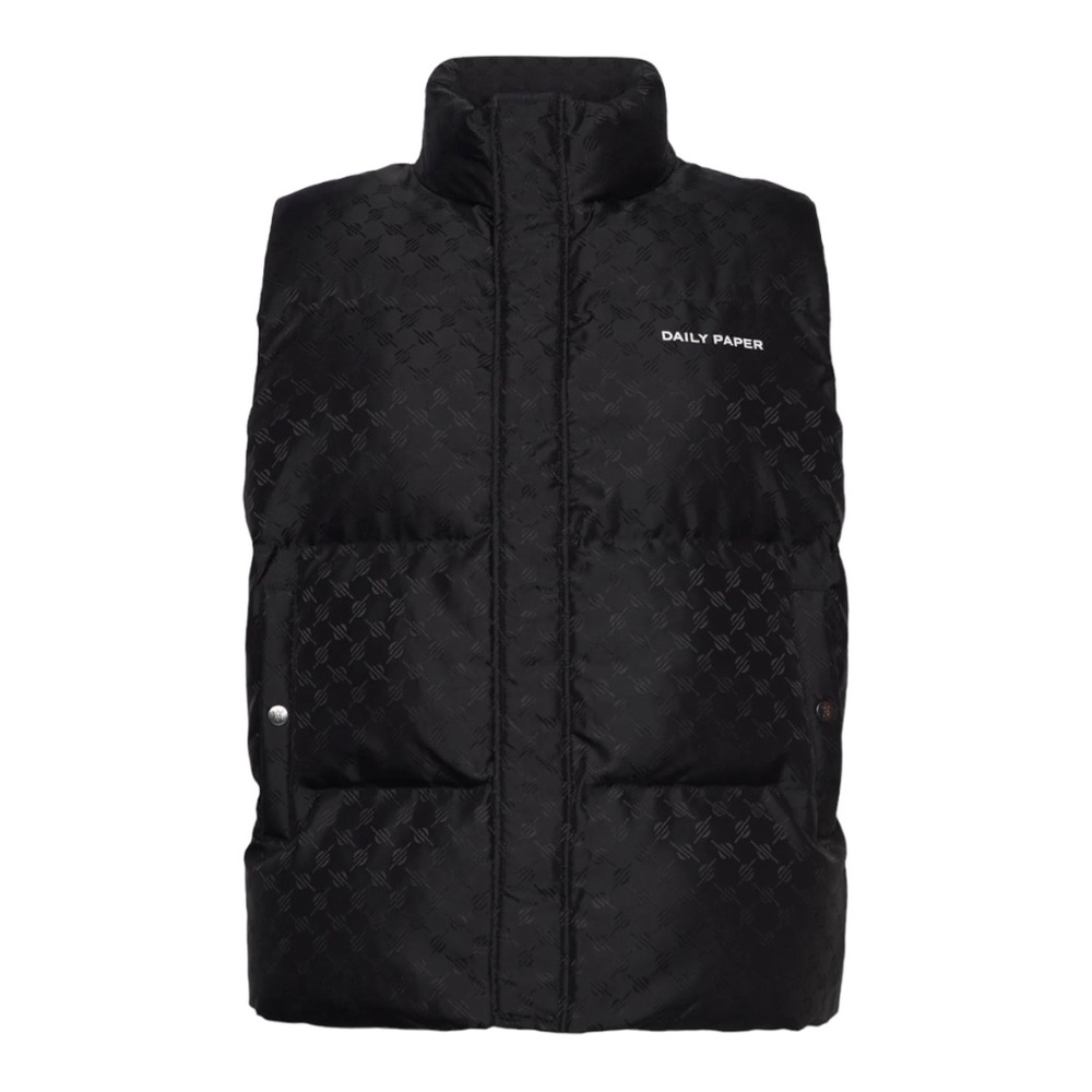 DAILY PAPER MONONGRAM PONDO PADDED GILET BLACK